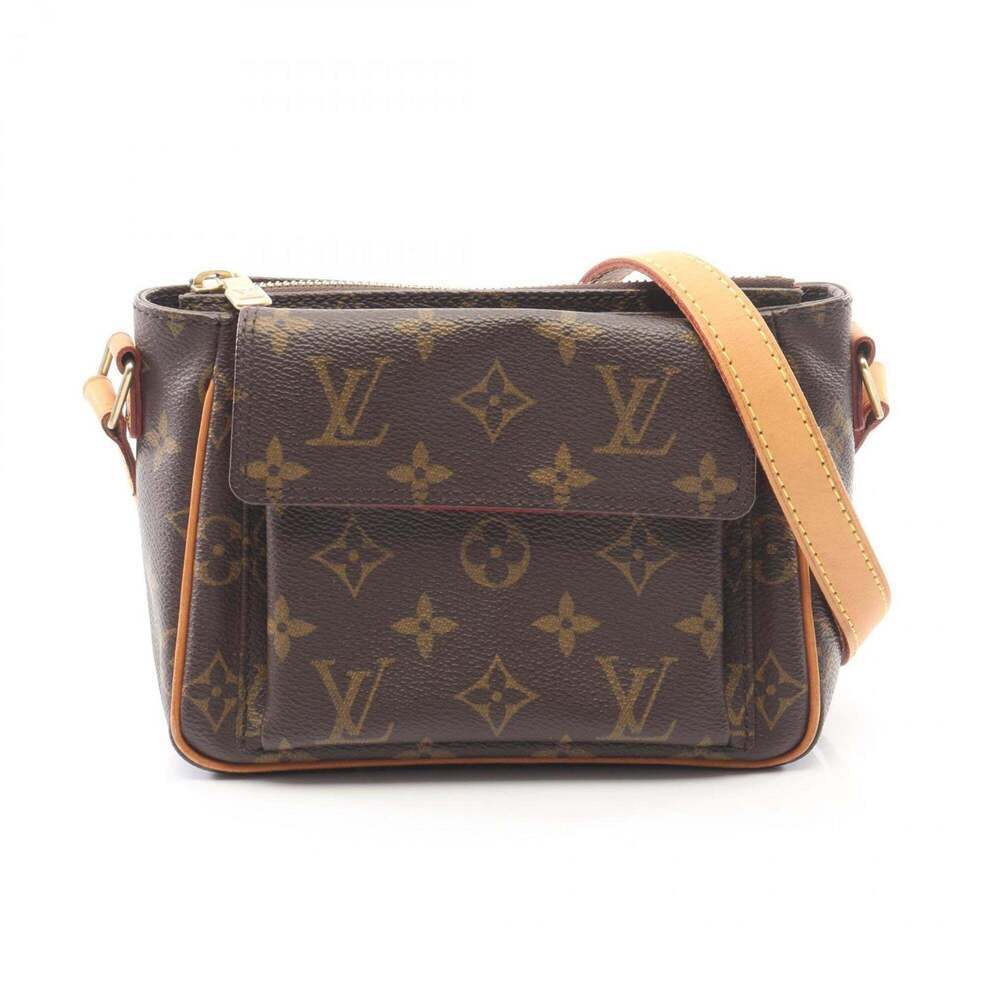 LOUIS VUITTON Brown Monogram Leather Shoulder Bag